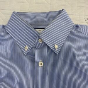 Charles Tyrwhitt Blue and White Pinstripe Dress Shirt